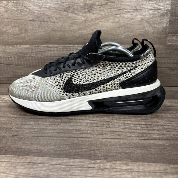 Nike Air Max Flyknit Racer Gray Black Womens US Size 8 FD2285-200 Running Shoes - Picture 4 of 10